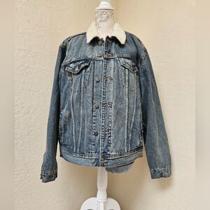 Old Navy Blue Denim Winter Jacket XLarge NEW For Men